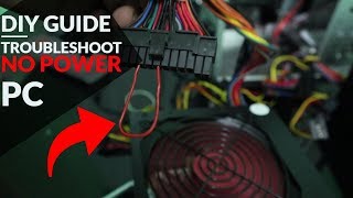 DIY  TROUBLESHOOT and FIX a Computer that wont turn on  NO POWER Beginners Guide [upl. by Borg996]