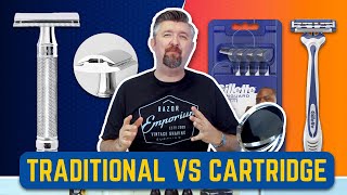 Battle of the Blades Cartridge vs Double Edge Safety Razor Comparison [upl. by Nywroc]