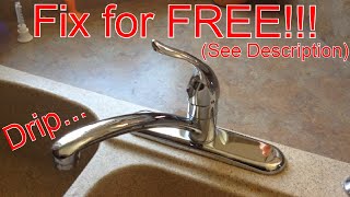 FAST leaky faucet fix Moen 1225 cartridge replacement [upl. by Daeriam]