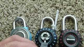 How to decode a Master 1590D combination padlock [upl. by Eikkin]