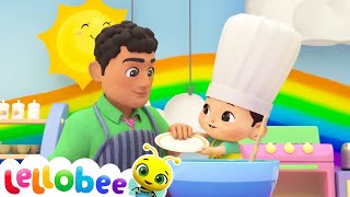 Lets Bake A Cake  Pat A Cake Song  Playtime Song For Kids  Lellobee [upl. by Allan]