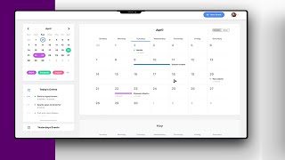 Modern Event Planner  Scheduler  C WinForms with Database [upl. by Cirtemed]