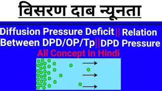 Diffusion Pressure DeficitDPDविसरण दाब न्यूनताBsc 1st 2nd3rd YearBotany Adda [upl. by Sandon]