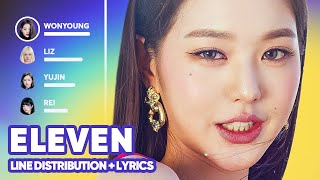 IVE  ELEVEN Line Distribution  Lyrics Karaoke PATREON REQUESTED [upl. by Derk]