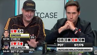 Bizarre Kings vs Aces Hand Phil Hellmuth vs Jeff Gross [upl. by Lud]