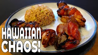 HAWAIIAN  CHICKEN SKEWERS amp FRIED RICE [upl. by Katrina]