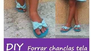 patrones DIY Tutorial gratuito para forrar chanclas con tela [upl. by Dorr66]