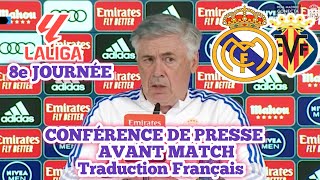 pressconference dAncelotti avant le match vs villareal en liga realmadrid vinijr mbappe [upl. by Olatha]