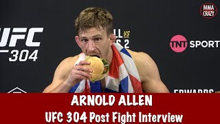 Arnold Allen Pissed off about the fight with Giga Chikadze might have a broken hand UFC 304 [upl. by Berns]