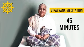 Vipassana Meditation 45 Minutes S N Goenka [upl. by Ocramed]