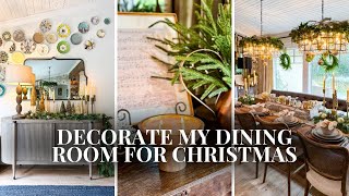 Decorate My Dining Room for Christmas  Holiday Table Setting Ideas [upl. by Marianna]