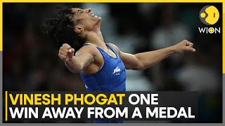 Paris Olympics 2024 Indian wrestler Vinesh Phogat reaches her maiden semifinal  WION Sports [upl. by Concepcion]