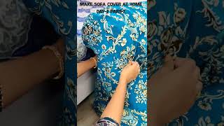 Make sofa cover at home Day2 Part7 sofacover viral diy makeathome elasticcover magic [upl. by Nisay]