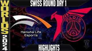 HLE vs PSG Highlights  LoL Worlds 2024 Swiss Stage Day 1  Hanwha Life Esports vs PSG Talon [upl. by Markman]