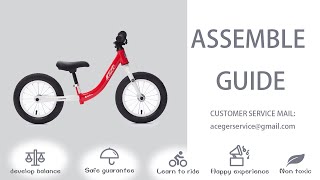 ACEGER bikes Assembly Guide for 12 Inch Balance Bike [upl. by Ellersick]