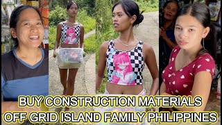 🇵🇭 TINY HOUSE GROWS UP SO FAST BUY CONSTRUCTION MATERIALS Off Grid Island Family Living Philippines [upl. by Odnomra]