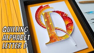 Quilling Letter D  Tips for making Quilling Letter Printouts [upl. by Atterbury228]