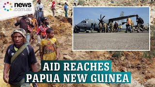 Australian aid arrives in Papua New Guinea following deadly landslide [upl. by Agnimod556]