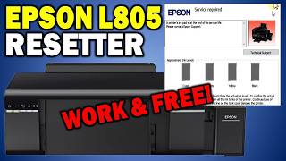 How to reset Epson L805 ink pad is at the end of its service life  L805 resetter free download [upl. by Boelter]