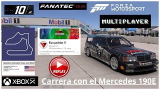 Carrera multijugador en Forza motorsport Con el mercedes 190E y volante Fanatec CSL DD Xbox series [upl. by Aneral]