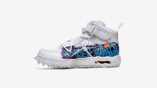 OffWhite x NIKE Air Force 1 Mid Graffiti NIKE AirForce1 OffWhite [upl. by Kleiman]