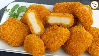 Homemade Chicken Nuggets Recipe by Tiffin Box  How To Make Crispy Nuggets for kids lunch box [upl. by Marris117]