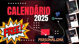 Calendário 2025 para imprimir Grátis  Editável online e Gratuito [upl. by Adrienne]