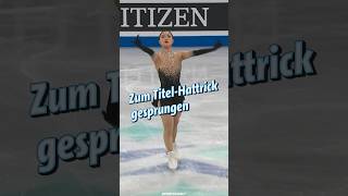 Kaori Sakamoto springt zum TitelHattrick im Eiskunstlauf l Sportschau shorts [upl. by Aiselad]