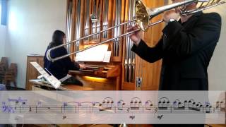 Leopold Mozart Adagio tenor trombone trombone amp organ [upl. by Wiles306]