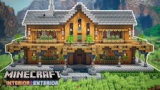 Minecraft Interior amp Exterior Spruce Mansion TwoPlayer Survival House [upl. by Lessard451]