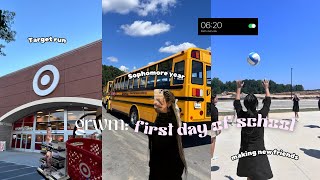 grwm FIRST DAY OF AMERICAN HIGH SCHOOL  target run  sophomore year  South African YouTuber [upl. by Bailar417]