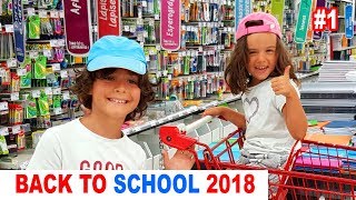 NOS FOURNITURES SCOLAIRES de la rentrée 1  BACK TO SCHOOL 2018  LA FAMILLE DÉMO JOUETS [upl. by Rowe252]