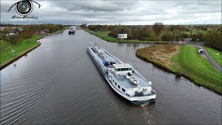 Scheepvaart op het Eemskanaal Shipping on the Eems Canal [upl. by Aryad238]