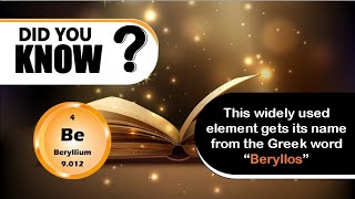 Beryllium  Be  Interesting Facts you must know BERYLLIUM  Periodic Table  Yuvraj [upl. by Suivatnod490]