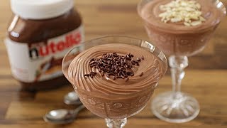 2 Ingredient Nutella Mousse Recipe [upl. by Hsizan]