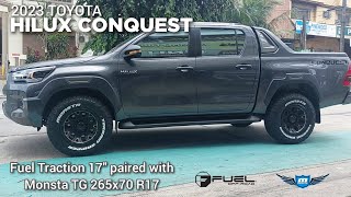 Fuel Traction 17quot paired with Monsta TG 26570 R17 on a 2023 Toyota Hilux Conquest  RNH Tire Supply [upl. by Kere]