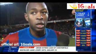 Crystal Palace vs Cardiff City 10 Gardner Post Match Interviews 1012012 England Carling Cup [upl. by Hgeilyak]