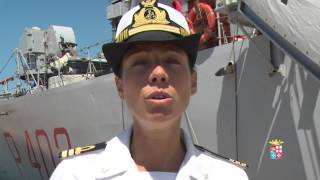 Marina Militare  Io Catia donna ufficiale e ora comandante di nave Libra [upl. by Guillema143]