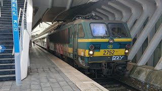 NMBS SNCBHLE 27 2752  I10  M4 Vertrek Départ Abfahrt  LiègeGuillemins IC2413 11X2024 [upl. by Ailec236]