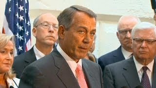 US government standoff Boehner not backing down [upl. by Ainat221]