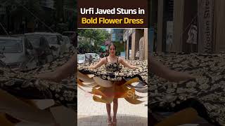 Urfi Javed Stuns in Bold Flower Dress Leaves Everyone Shocked  shorts [upl. by Irrep]