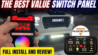 New Switch Panel AUXBEAM AR800 RGB Multifunction Bluetooth LED Install and Review [upl. by Ylrad488]