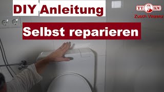 Wasser im Spülkasten läuft ständig nach Was tun Toilettenspülung reparieren Anleitung Toilette [upl. by Aicilanna]