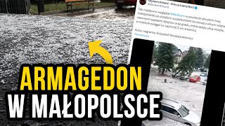 Armagedon w Małopolsce Nagle zrobiło się biało [upl. by Ahcsap]