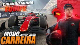 F1 2022 COMO CRIAR EQUIPE E TODAS CONFIGURAÇÕES DO MODO CARREIRA [upl. by Gardner]