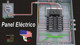 INSTALACION ELECTRICA RESIDENCIAL Centro de Carga  Panel Tablero Eléctrico México EEUU [upl. by Ecnerat]