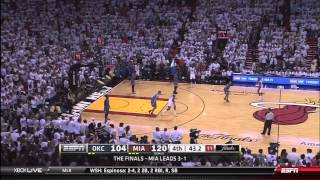 2012 NBA Finals Game 5 Miami Heat vs OKC Thunder Final Minutes [upl. by Krock]