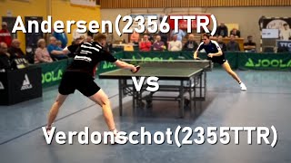 🔥Intensiver Fight bis zum Schluss  Andersen2356TTR vs Verdonschot2355TTR  2Bundesliga [upl. by Ikciv]