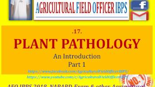 Plant Pathology  Lesson 1 for AFO NABARD or Other Agricultural exams [upl. by Okomot318]