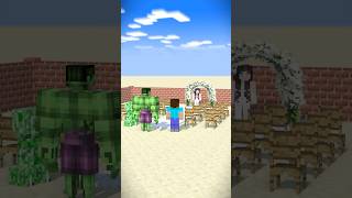 HELP Creeper Throw Spear For Cute Girl VS Hulk VS HeroBrine anime shorts trending happy [upl. by Ahon]